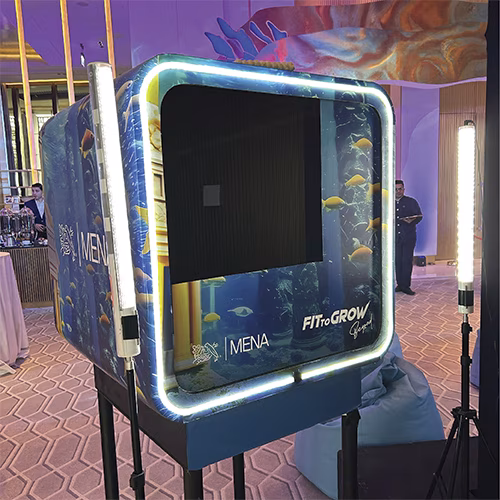 CAPTION CAM DUBAI: GUESTS CREATE REAL-TIME BRANDED VIDEOS! DRAW, WRITE & SHARE INSTANTLY. PERFECT FOR EVENTS & ACTIVATIONS. BOOK THIS VIRAL EXPERIENCE NOW!"