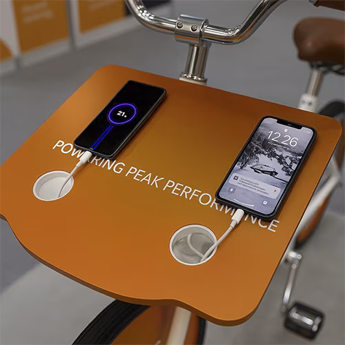 Guests competing to recharge their devices at a Recharge Station Challenge event, with branded stations and high-energy fun.