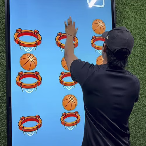 Interactive Reflex Basketball Game rental for Dubai events, featuring digital scoring and high-speed targets for corporate activations