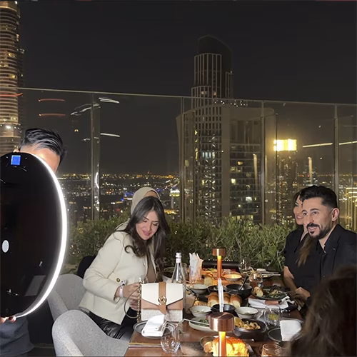 CAPTURE SPONTANEOUS MOMENTS WITH OUR ROAMING PHOTO BOOTH! MOVES THROUGH YOUR EVENT FOR UNIQUE CANDID SHOTS. INSTANT PRINTS & DIGITAL SHARING. BOOK NOW IN DUBAI