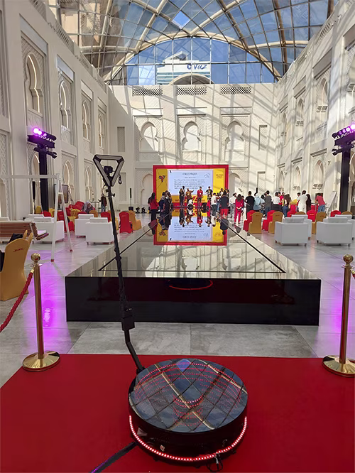 360 BOOTH DUBAI: CAPTURE STUNNING 360° SLOW-MO VIDEOS! PERFECT FOR EVENTS & BRAND ACTIVATIONS. CREATE VIRAL, SHAREABLE MOMENTS. BOOK NOW