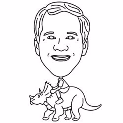 Sketch Robot creating a live AI caricature for a guest at a Dubai event, with fun mini-body themes and on-the-spot printing for branded souvenirs.