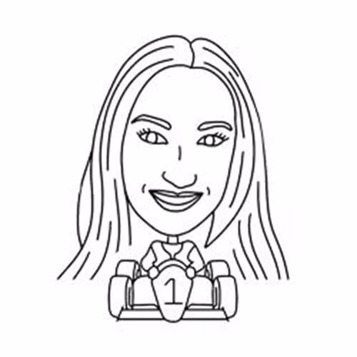 Sketch Robot creating a live AI caricature for a guest at a Dubai event, with fun mini-body themes and on-the-spot printing for branded souvenirs.