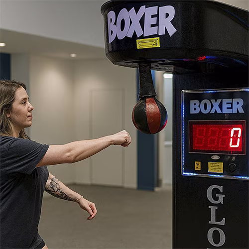 EXPLORE BOXING MACHINE FROM MIRROR BOOTH EVENT SERVICES L.L.C, PROVIDING TOP EVENT SERVICES IN DUBAI.