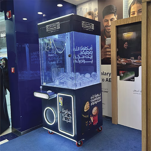 EXPLORE CLAW MACHINE FROM MIRROR BOOTH EVENT SERVICES L.L.C, PROVIDING TOP EVENT SERVICES IN DUBAI.