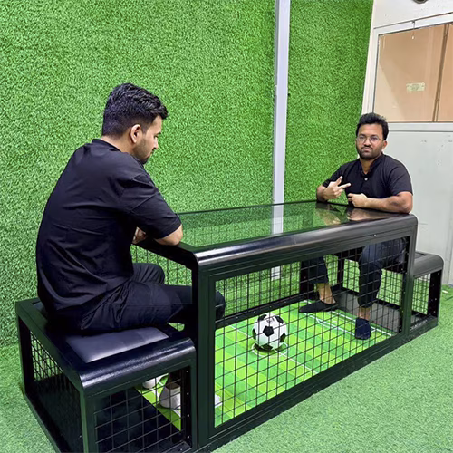 Interactive Football Table for event rentals in Dubai, featuring digital scoring and sleek design for corporate parties, fan zones, and arcade game entertainment.