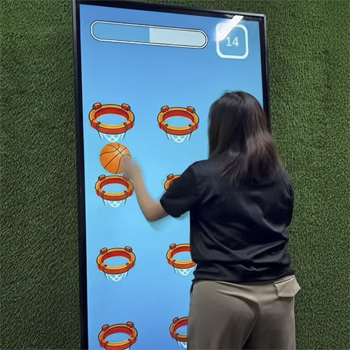 Interactive Reflex Basketball Game rental for Dubai events, featuring digital scoring and high-speed targets for corporate activations