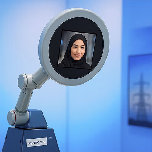 Glambot photo booth setup with professional lighting and robotic camera at a luxury event